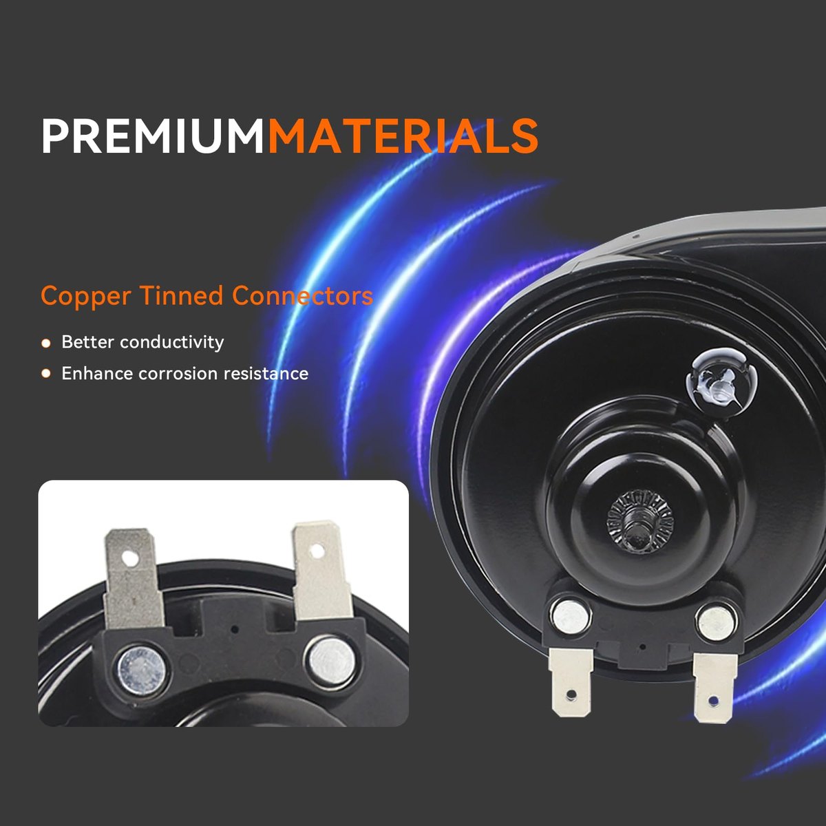GAMPRO 130dB Super Loud Electric Snail Horn Dual-Tone Waterproof Replacement Universal for 12V Vehicles (Classic) image 5