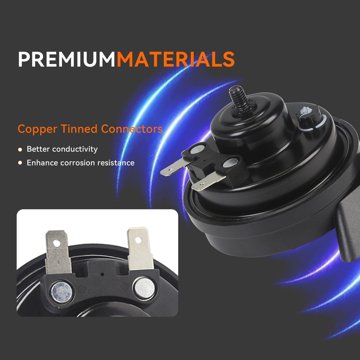 GAMPRO 130dB Super Loud Electric Snail Horn Dual-Tone Waterproof Replacement Universal for 12V Vehicles (Mini) image 5